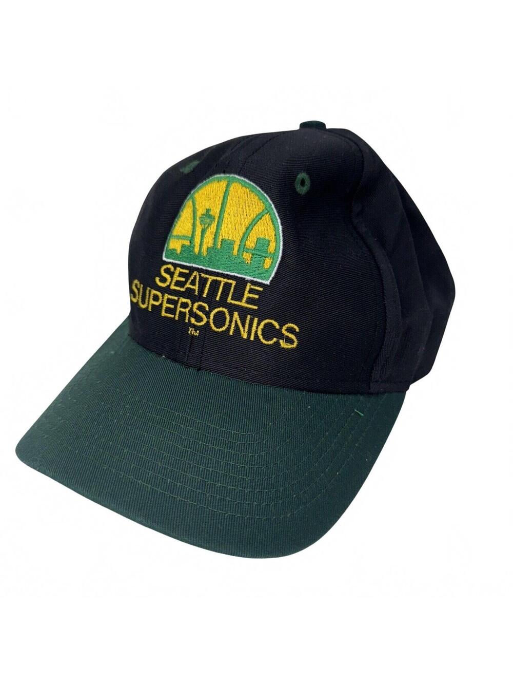 NEW Vintage Seattle SuperSonics SnapBack Baseball Hat C Competitor Logo 7 CLEAN